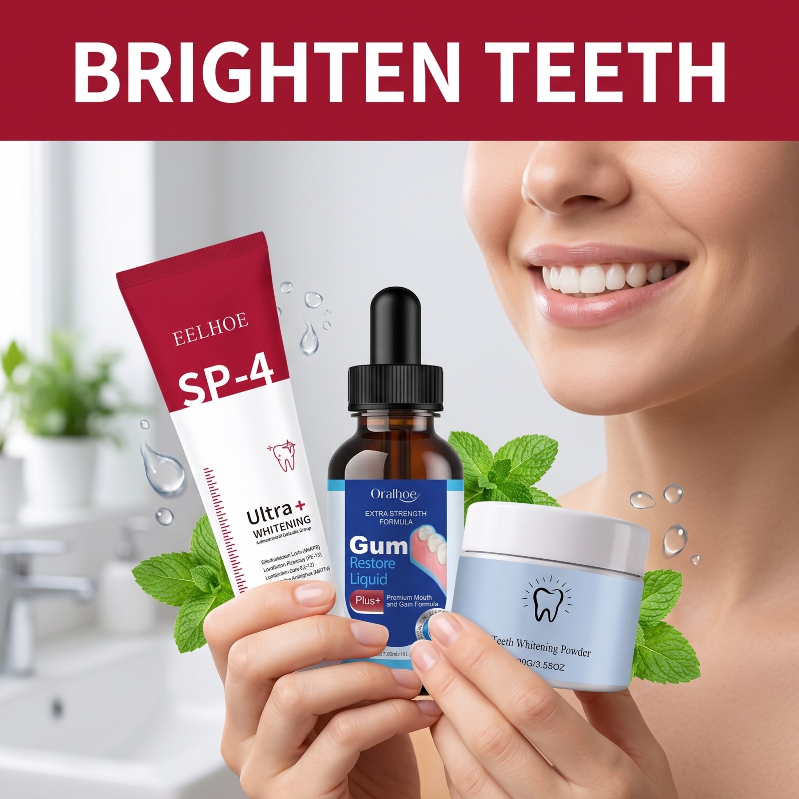 Kit de Cuidados Bucais: Pasta  - Teeth Whitening App avaliação e preço