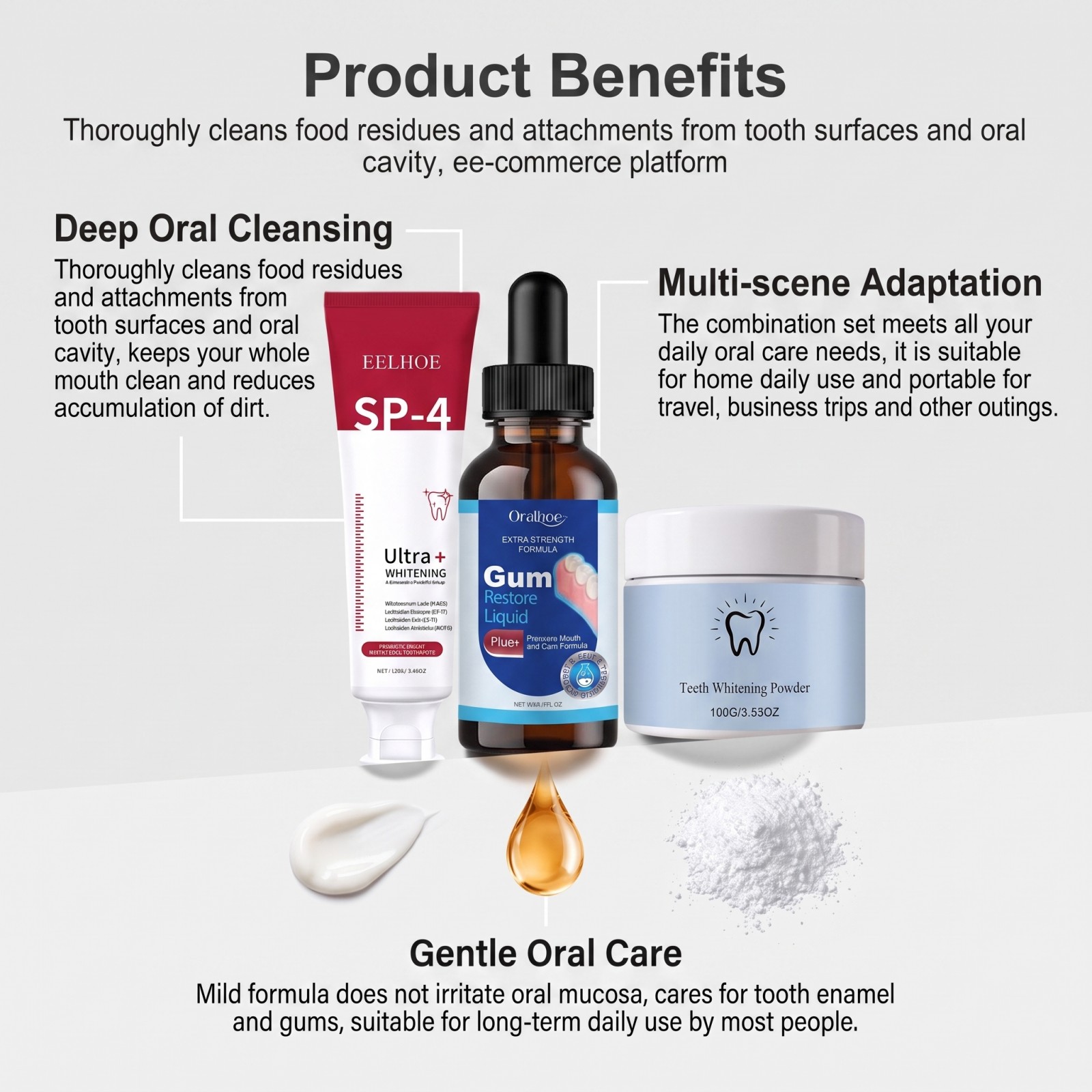 Kit de Cuidados Bucais: Pasta  - Teeth Whitening App avaliação e preço
