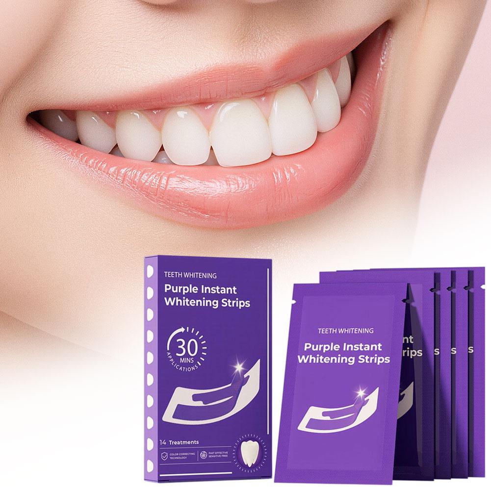 14/28/42PCS V34 Tiras Clareado - Teeth Whitening At Home Kit avaliação e preço